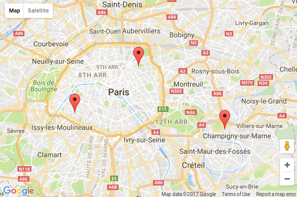 Centrage de la carte avec 3 points