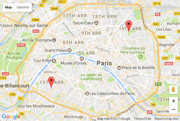 Centrage de la carte avec 2 points