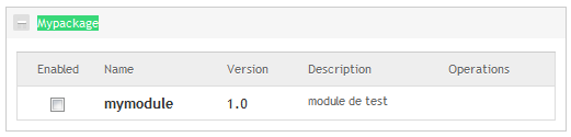 Nouveau module en BO