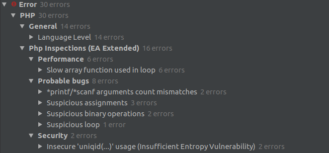 Rapport PHPStorm