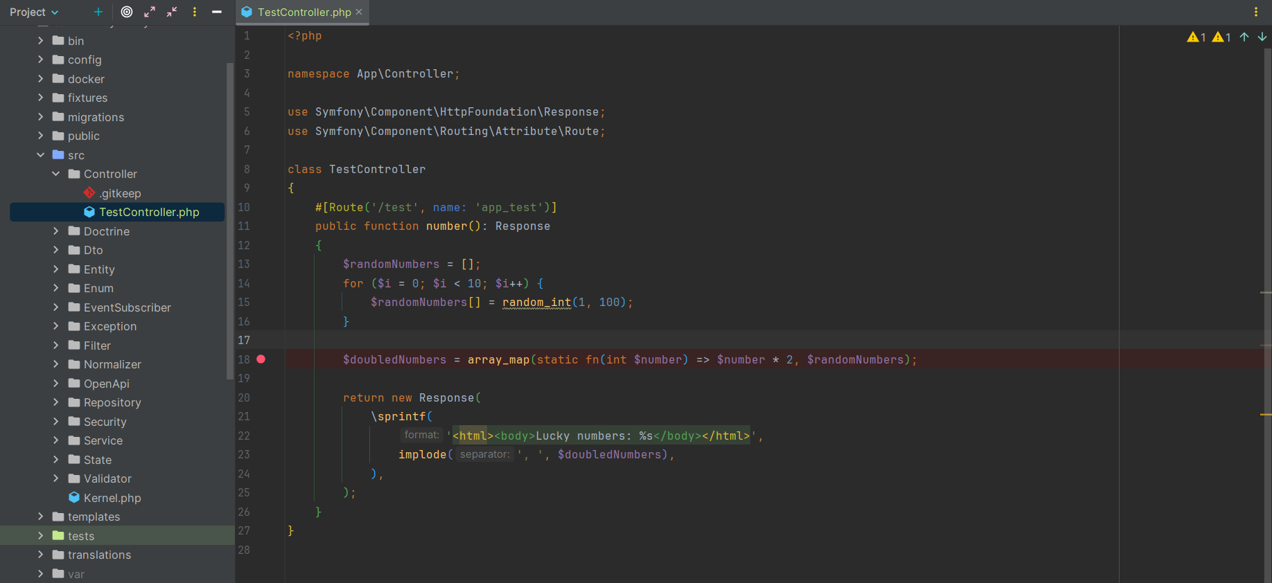 Fichier PHP à déboguer